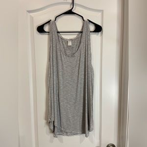 Old Navy black and white striped tank size XL
